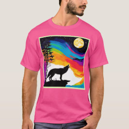Camiseta Wolf Moon Howl Art