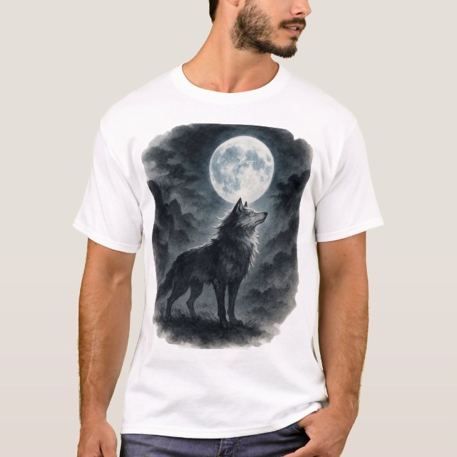 Camiseta 【Wolf Moon T-Shirt】 (Frente)