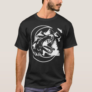 Camiseta Wolf Moon Wild Mountain Wolf uivando Noite Animal