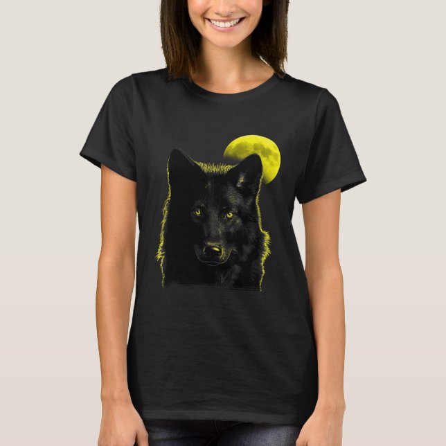 Camiseta Wolf Moon Wolf in Moonlight  1 (Frente)