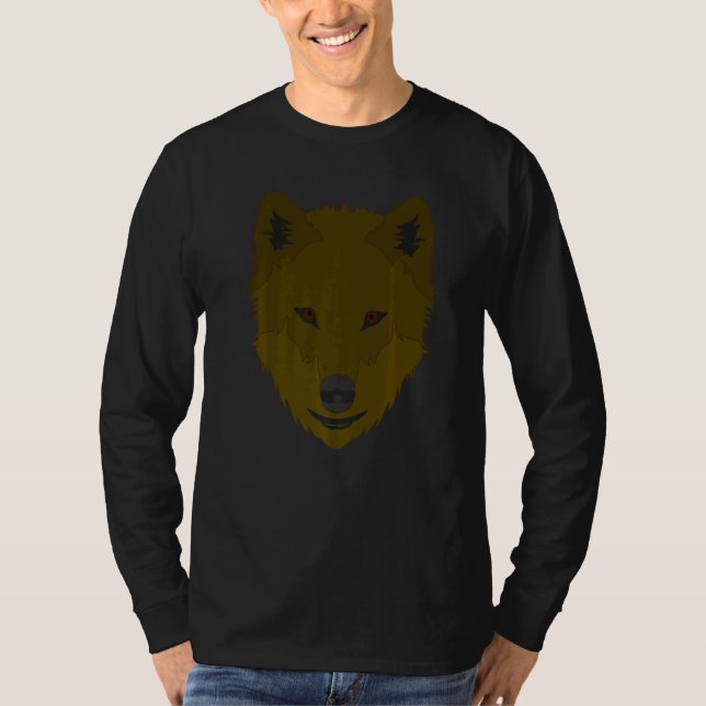 Camiseta Wolf Motif Predator Face Wolfs 1 (Frente)