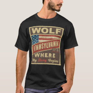 Camiseta WOLF, PA É onde minha história começa