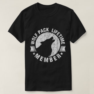 Camiseta Wolf Pack Lifetime Member Vintage Wolf Silhouette