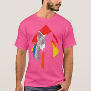 Camiseta Wolf Polygon Colorous Art Animal Love Abstrato Wol