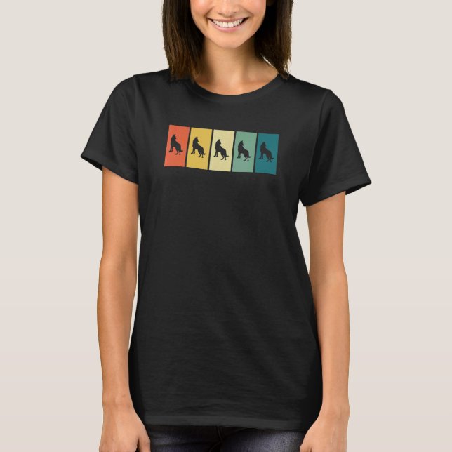 Camiseta Wolf Retro Sunset Nature Wolds (Frente)