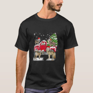 Camiseta Wolf Riding Red Truck Feliz Natal X mas Feio L