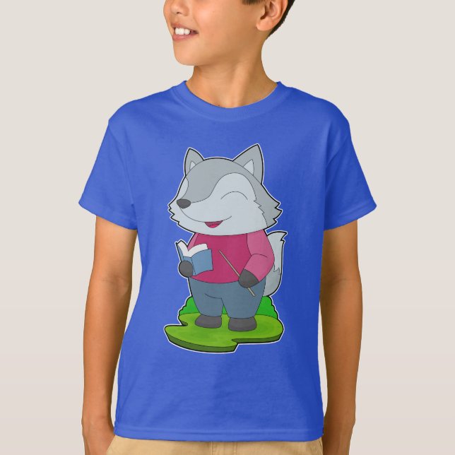 Camiseta Wolf Teacher Book (Frente)