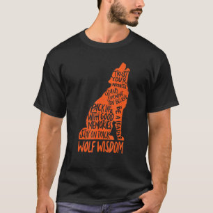 Camiseta Wolf Wisdom Inspirational Sayings Cute Wolf