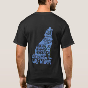 Camiseta Wolf Wisdom Motivational Wolves Lover Inspirationa