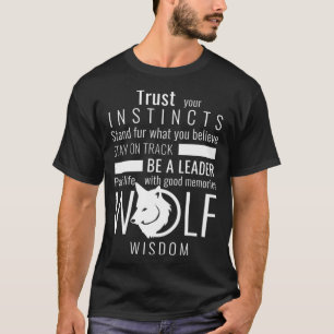Camiseta Wolf Wisdom Wolves Amava Citações Motivacionais Gi