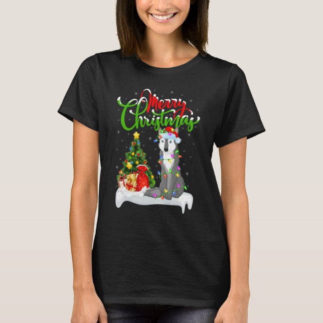 Camiseta Wolf   Xmas Decorations Santa Wolf Christmas (Frente)