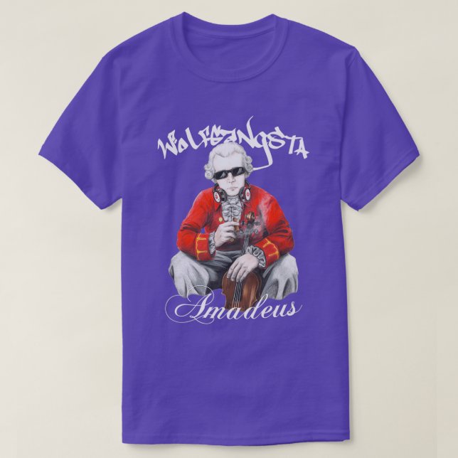 Camiseta Wolfgangsta Amadeus escrevendo branco (Frente do Design)
