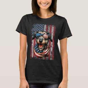 Camiseta Wolfhound Dog Nos Prende Bandeira 4 De Julho Patri