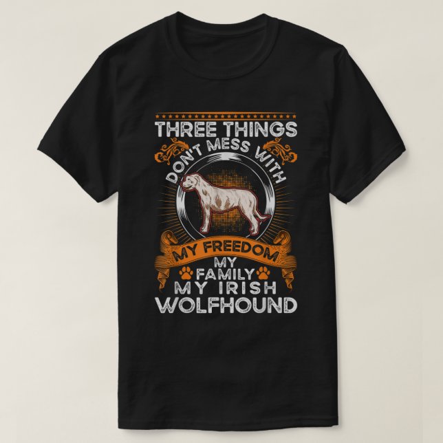 Camiseta Wolfhound Irish Irish Irish Irish Wolfhound Irish  (Frente do Design)