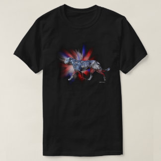 Camiseta Wolfhound Red White e Blue, um irlandês patriótico