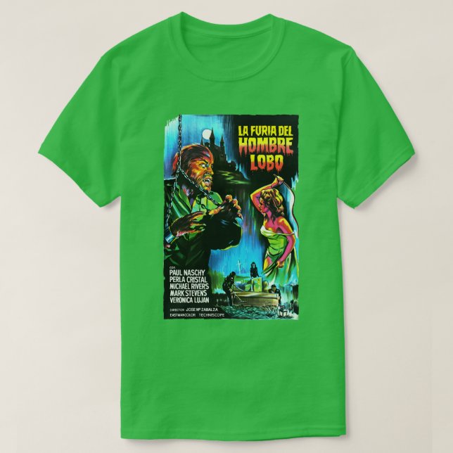 Camiseta Wolfman Halloween espanhol (Frente do Design)