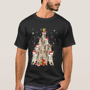 Camiseta Wolfs Tree Christmas Sweater Xmas Pet Animal Wolf
