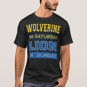 Camiseta Wolverine no Sábado Lion no Domingo de Golfcoachdo