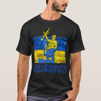 Camiseta Wolverines Apoia Ucrânia, Ucrânia Wolverines Love