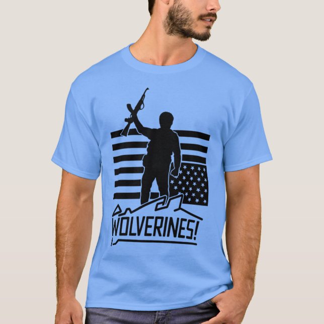Camiseta Wolverines Red Dawn (Frente)