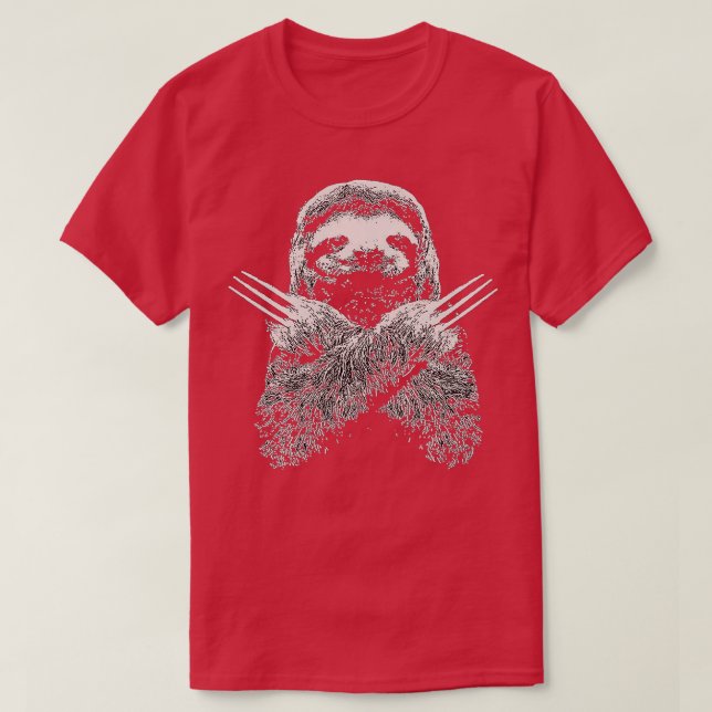 Camiseta Wolverines Sloth Costume (Frente do Design)