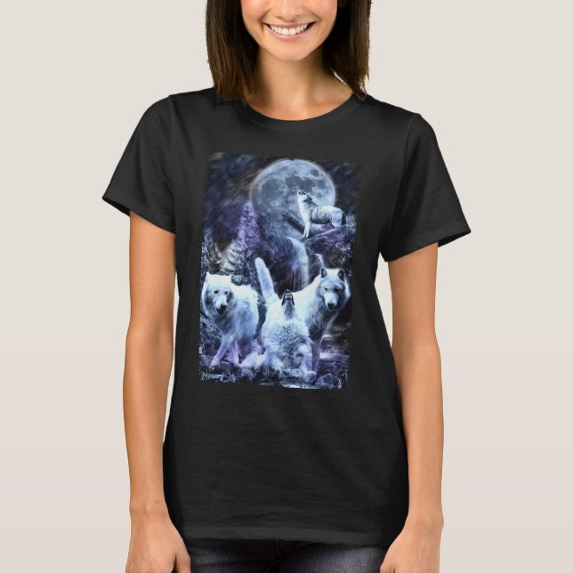 Camiseta Wolves Howling Forest Animal Wolf (Frente)