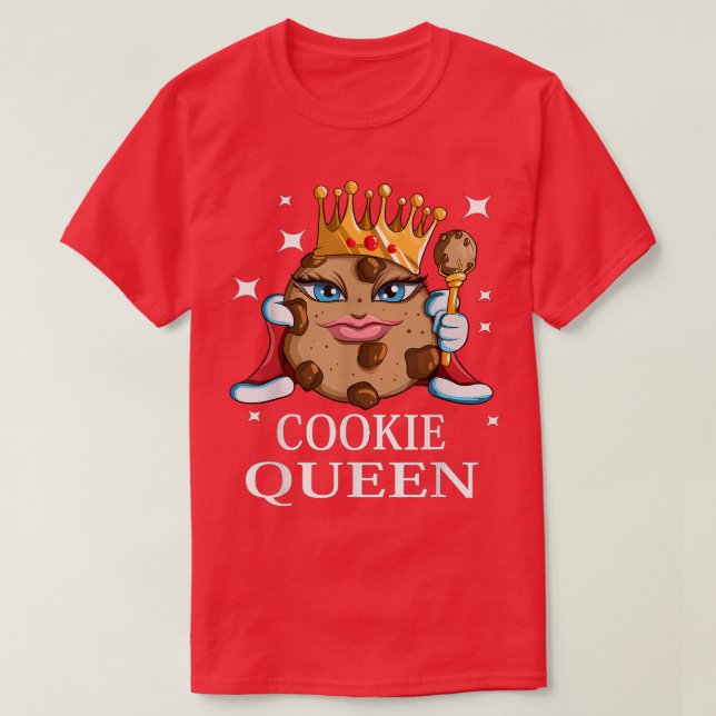 Camiseta Woman Cookie Lover Sweets Baking Funny Cookie Quee (Frente do Design)