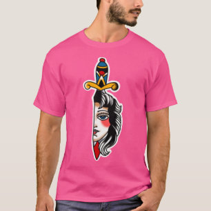 Camiseta Woman Dagger Tradicional Tatuagem
