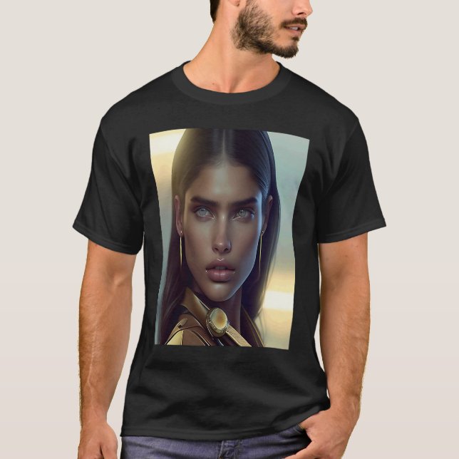 Camiseta Woman Earrings Inspo Look Inspiration Soft Hair Ou (Frente)