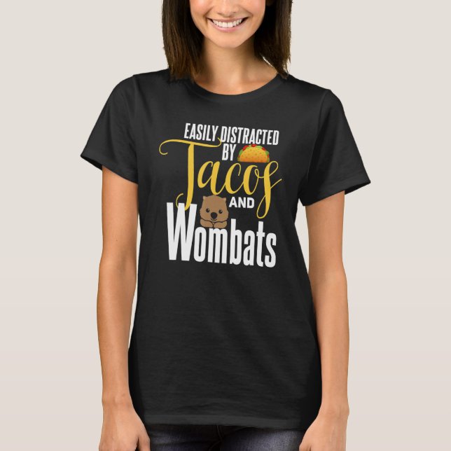 Camiseta Womba Funny Taco Lover Cute Tacos Wombat Lover (Frente)