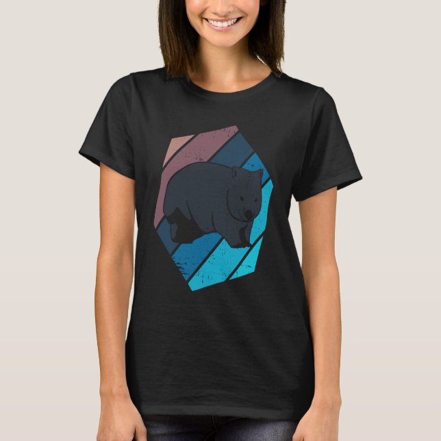 Camiseta Wombat Artsy Style Rodent Animal Willife Nature (Frente)