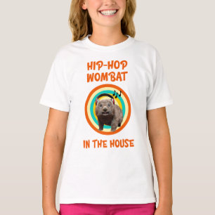 Camiseta Wombat de Hip-hop Engraçado em Casa