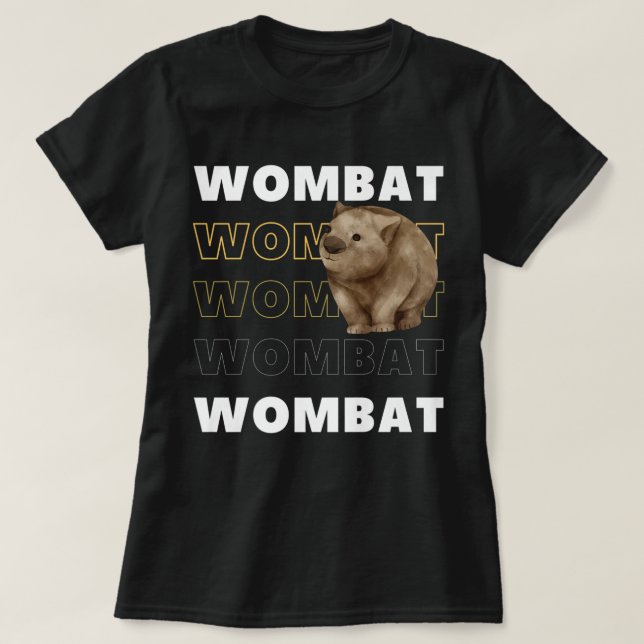 Camiseta Wombat Funny Animal Zoo Austrália presentes (Frente do Design)