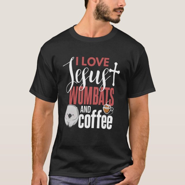 Camiseta Wombat Jesus Café Animal Wat (Frente)