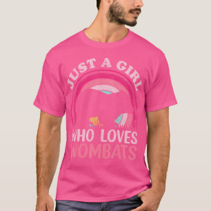 Camiseta Wombat Lover Apenas Uma Menina Que Ama Wombats