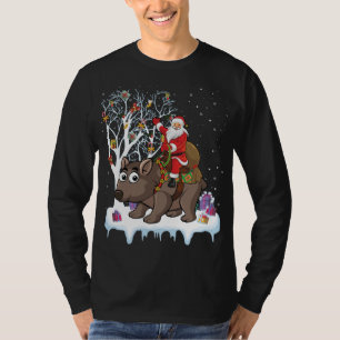 Camiseta Wombat Lover Xmas Gift Papais noeis Andando no Nat