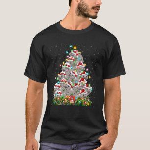 Camiseta Wombat Lover Xmas Lights Papais noeis Wombat Natal