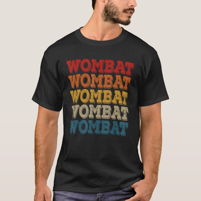 Camiseta Wombat Vintage Retro Wombat Say Design (Frente)