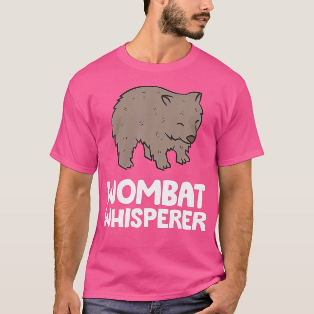 Camiseta Wombat Whisperer Austrália - Cuta Marsupial Animal (Frente)