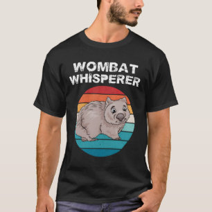 Camiseta Wombat Whperer Amante de os animais Engraçado Meni