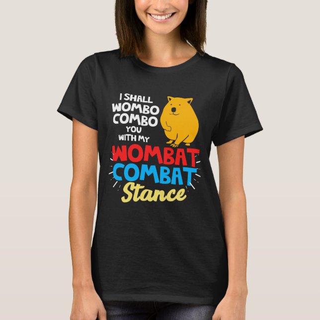 Camiseta Wombat Wombo Combo Wombat Combate Stance Austrália (Frente)