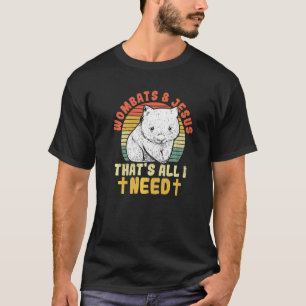 Camiseta Wombats e Jesus É tudo o que preciso de uma citaçã