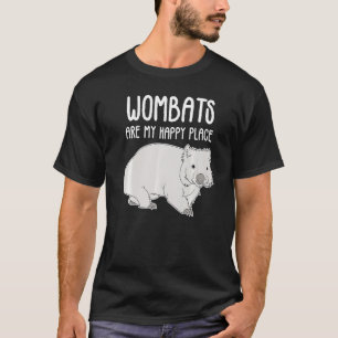Camiseta Wombats É Meu Lugar Feliz, Animal Australiano Mars