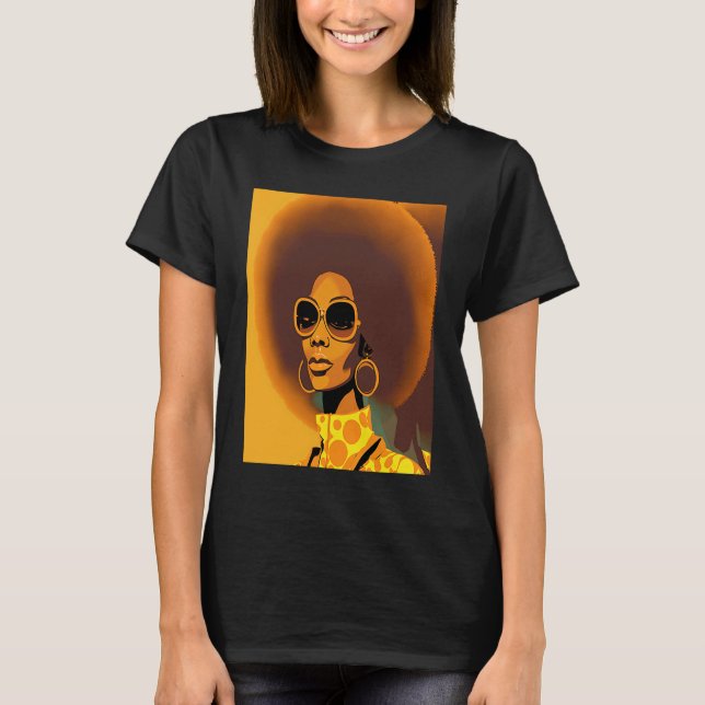 Camiseta Women Empowerment Retro Afro African American Mom (Frente)