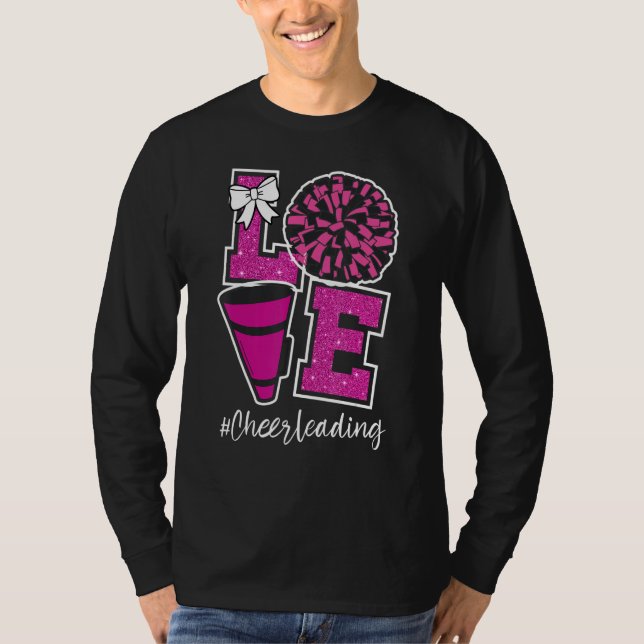 Camiseta Women Girls Cute Love Cheerleader Cheerleading Acr (Frente)