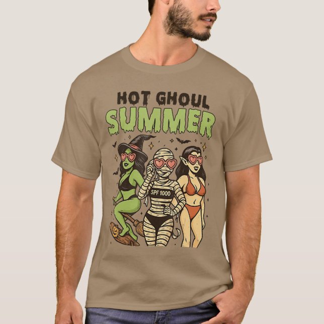 Camiseta Women Mens Funny Halloween Hot Ghoul Summer Summer (Frente)