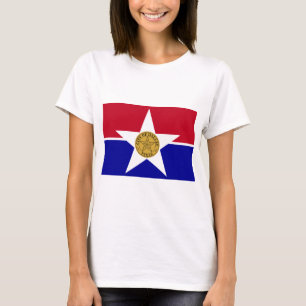 Camiseta Women T Shirt with Flag of Dallas, EUA