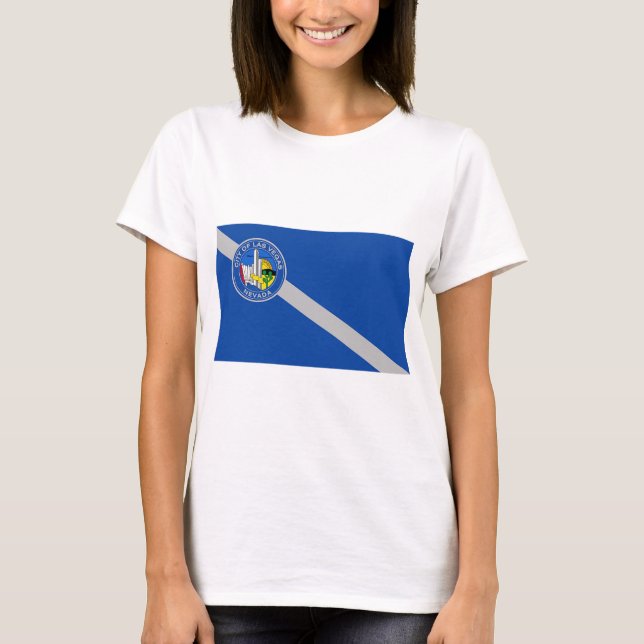 Camiseta Women T Shirt with Flag of Las vegas, EUA (Frente)