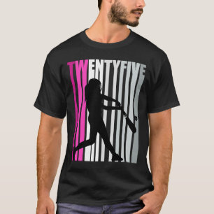 Camiseta Womens 25 Baseball Birthday Sofball Queen Base