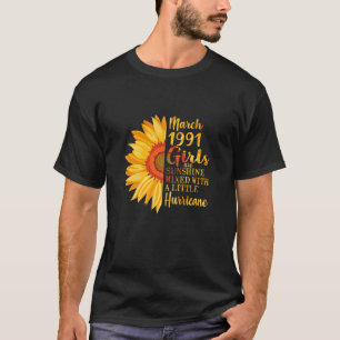Camiseta Womens 31 Year Old Born In March 1991 31Th Birthda